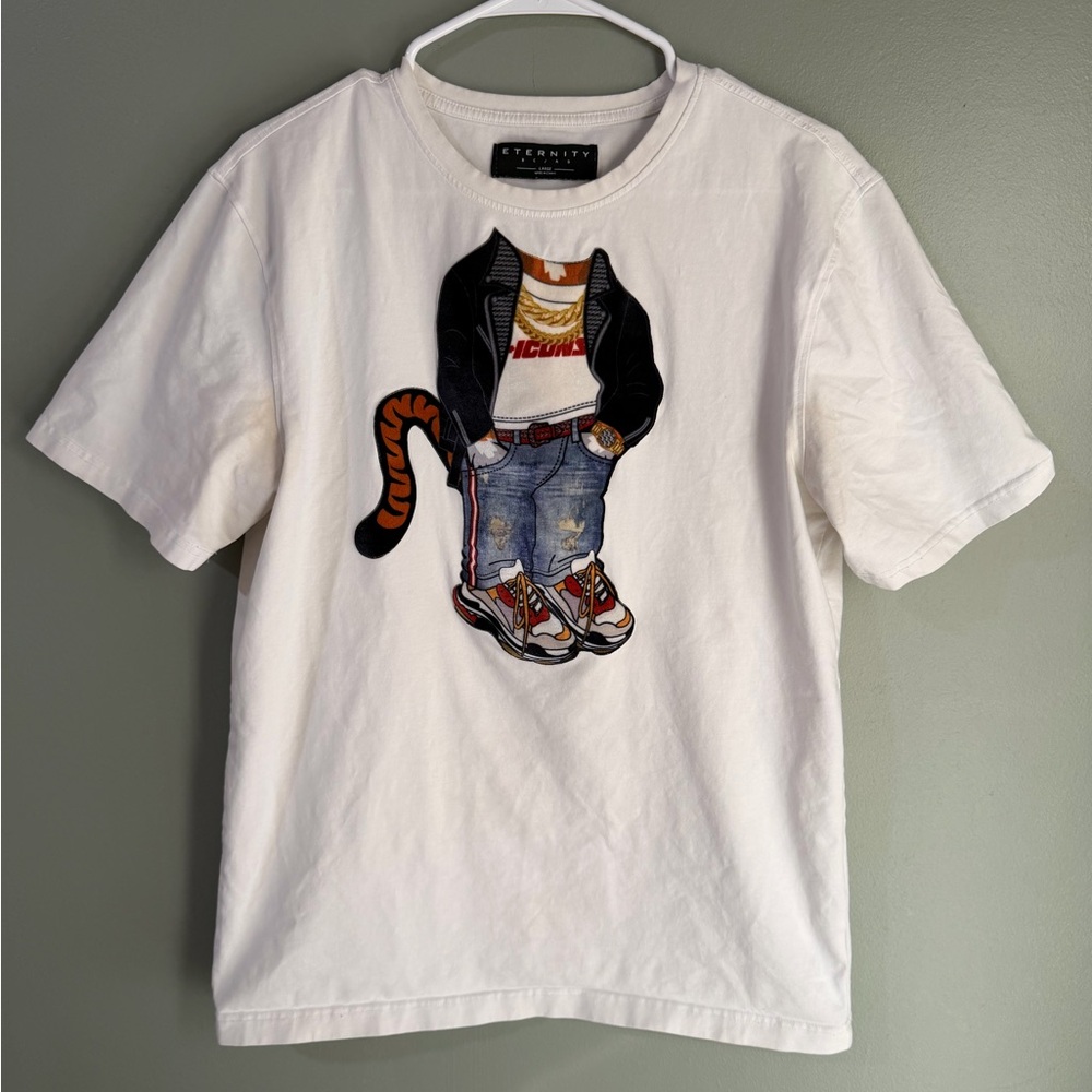 Eternity BC/AD graphic cotton short sleeve tshirt size large